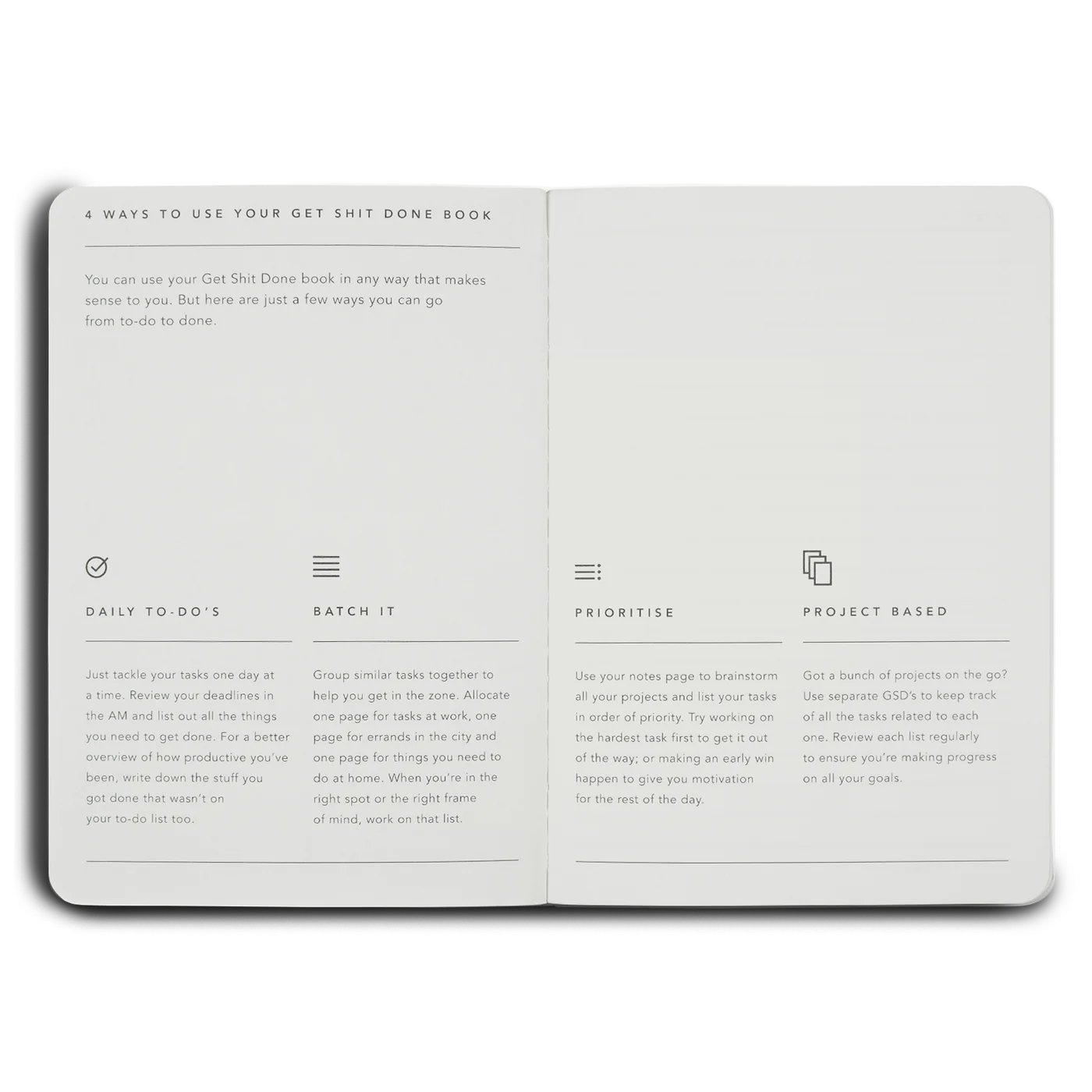MiGoals – Get ___IT Done A5 Minimal Notebook Black