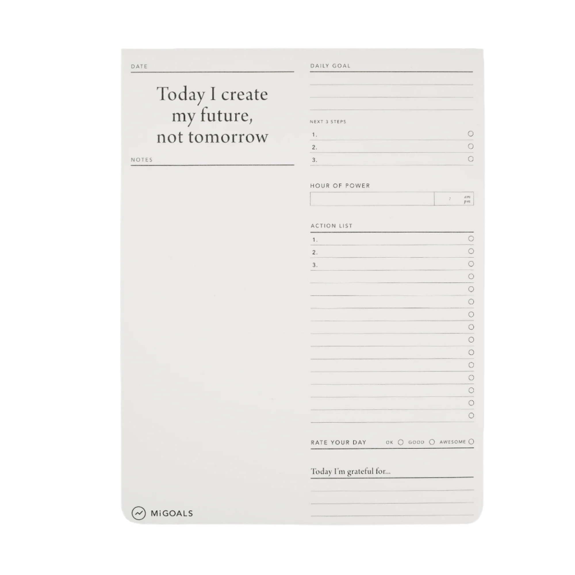 MiGoals - Daily Desk Pad (B5)