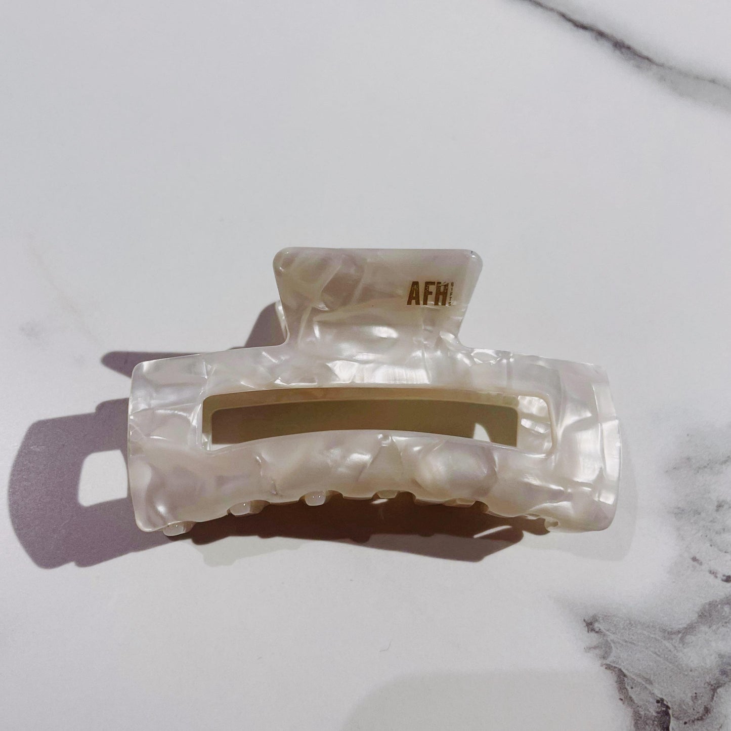 White Quartz Claw Hair Clip