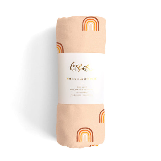 Rainbow Organic Muslin Wrap