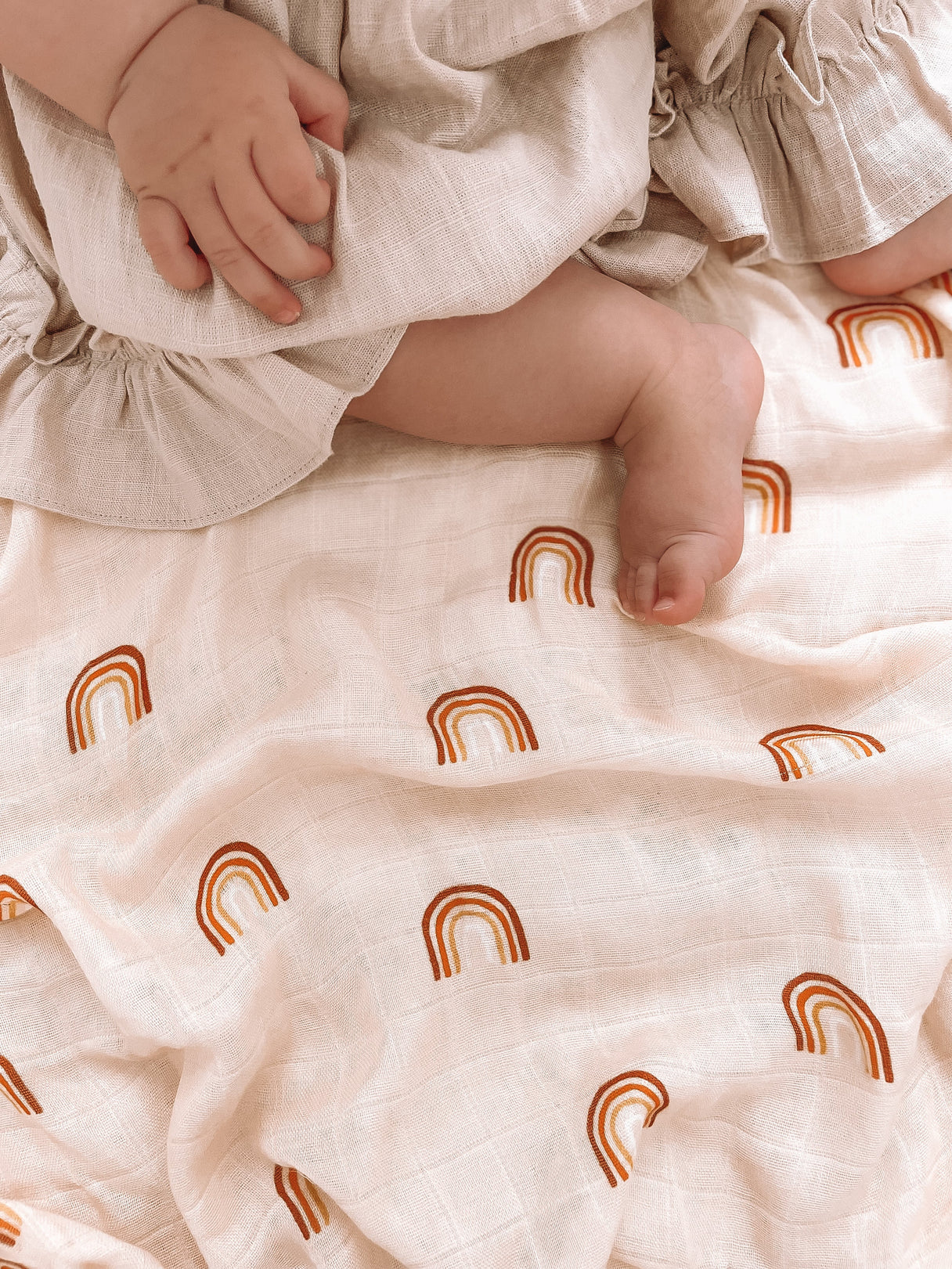 Rainbow Organic Muslin Wrap