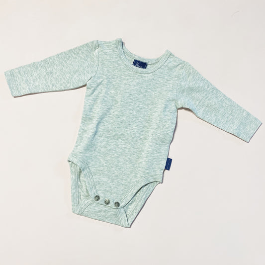 Nimmy Luxe Organic Grey Marle Long Sleeve Bodysuit