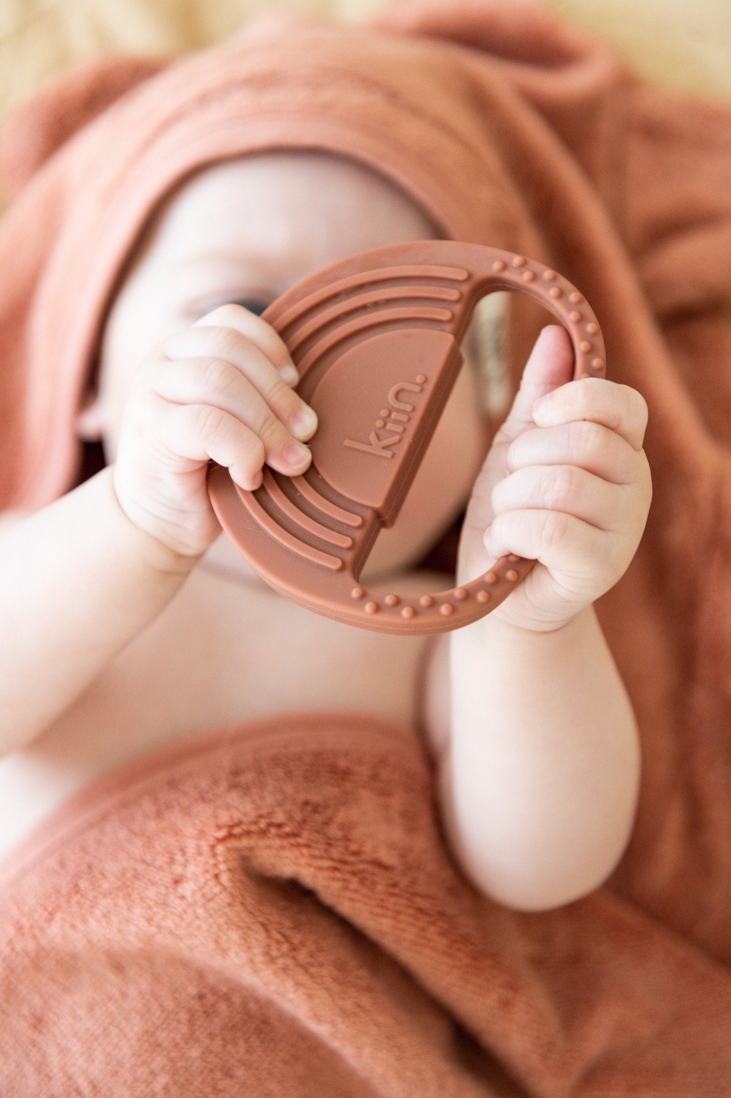 Rainbow Silicone Teether - Rosewood